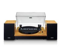 Lenco LS-300 - Giradischi, Bluetooth,Lettore Vinile - Con altoparlanti esterni 2 x 10 W RMS - Trasmissione a cinghia - Arresto automatico - Custodia in MDF - Legno