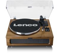 Lenco LS-410 Giradischi, Giradischi Vinili, Bluetooth - altoparlante integrato 40 Watt RMS - trasmissione a cinghia - preamplificatore - RCA Out e AUX-in - legno LS-410WA marrone