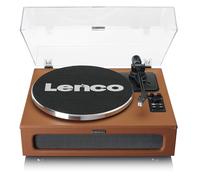 Lenco LS-430 - Giradischi Bluetooth - altoparlanti integrati 40 watt RMS - trasmissione a cinghia - controllo del tono - preamplificatore - uscita RCA e ingresso AUX - marrone, LS-430BN