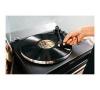 Lenco LS-430BK Giradischi con trasmissione a cinghia Nero Ecopelle Metallo