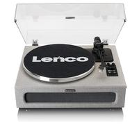 Lenco LS-440GY Giradischi Vinili Bluetooth Casse Integrate 40W - Grigio | Giradischi a Cinghia con 4 Altoparlanti Integrati da 40W, Bluetooth, Pitch Control e Testina Audio-Technica AT3600L Hi-Fi