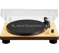 Lenco LS-50 Wood Giradischi in Legno con altoparlanti stereo incorporati, Presa USB, 2 puntine in dotazione, Uscita per impianto stereo