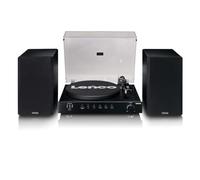 Lenco LS-700BK - Giradischi HiFi ad alta potenza con altoparlanti, Bluetooth e 2M Red - Amplificatore stereo integrato con 2 x 100 Watt RMS - Nero