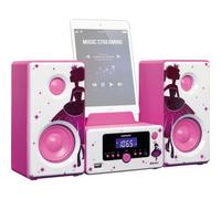 Lenco MC-020 Home audio mini system 10W Rosa, Bianco, MC-020P