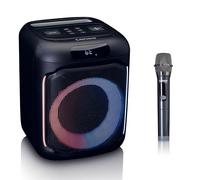Lenco PA-101BK Bluetooth Party Speaker - Altoparlante musicale - Scatola portatile 100 W RMS, Disco Light, USB Playback - Nero