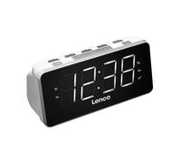 Lenco, Radiosveglia FM PLL Grande e Chiara con Schermo LED 1.8" e Doppia Sveglia