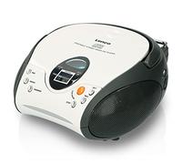Lenco SCD-24 SCD24 - Lettore CD per bambini - Radio CD - Sistema stereo - Boombox - Sintonizzatore radio FM - Memoria traccia - 2 x 1,5 W RMS Potenza - Alimentazione da rete e batteria - Bianco
