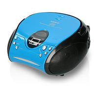 Lenco SCD-24 Stereo Boombox, Radio FM, CD-Player, Blu/Nero