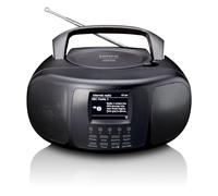 Lenco SCD-6000 Radio Internet portatile con DAB+/FM, Bluetooth, lettore CD e display a colori TFT LCD da 2,4 pollici, WLAN a doppia banda, suono stereo - nero
