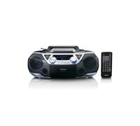Lenco SCD-720SI - Radio portatile DAB+/FM con Bluetooth, lettore CD, cassette e USB - Argento