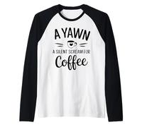 L'energia degli Amanti del caffè Aumenta Un Urlo per Il caffè Maglia con Maniche Raglan