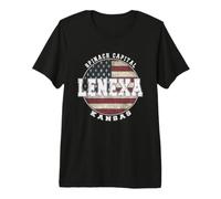 Lenexa, Kansas, Vendemmia, Bandiera Americana Maglietta Premium