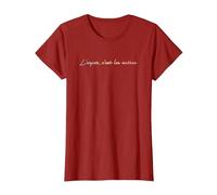 L'enfer C'Est Les autres - L'inferno è Altre Persone Maglietta, Donna, Mirtillo Rosso, 3XL