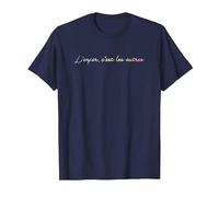 L'enfer C'Est Les autres - L'inferno è Altre Persone Maglietta, Uomo, Navy, S