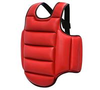 Lengender Plastron de Boxe Protection MMA Taekwondo Karate Reversibile Chest Protector Guard Armour, Bambini Gilet Sparring Martiaux Sanda (rosso, 160-180cm)
