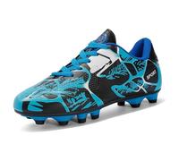 Lengender Scarpe Calcio Ragazza Adolescenti Sneaker Sneaker Outdoor Atletica leggera Allenamento Antiscivolo All'aperto, blu, 38 EU