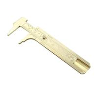 Lengxue Calibro tascabile da 80 mm/3,15", calibro a corsoio in ottone, calibro in miniatura con doppia scala (mm/pollici), calibro portatile in metallo