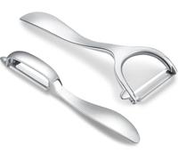 Lengxue Set di 2 pelapatate in acciaio inox a Y e I, per patate, frutta e verdura