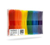 Lenitech Fascette fermacavi multiuso, 10,2 cm, 300 pezzi, colori assortiti