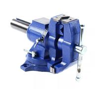 LENJKYYO Morsa a vite grande apertura di serraggio, professionale, 100 mm, multifunzione, a due assi, rotazione a 360 gradi, ganasce parallele in acciaio, banco da lavoro