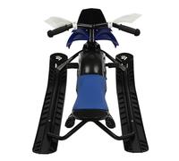 Lenkschlitten Skischlitten mit Bremsen Snowracer Schlitten +Lenkrad Zugseil Rodelschlitten Kunststoffrodel Stabil Kufenlenkung Ski Snow Skibob mit 80KG (Blau)
