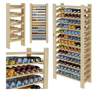 Lenmar Serie RW Portabottiglie in Legno per Bottiglie Beige Chiaro RW-5-3 174x80x26.5 13 Letti, per 91 Bottiglie, Vino, Portabottiglie