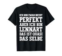 Lennart Divertente Scritta ICH bin zwar Nicht Perfekt Lennart Maglietta