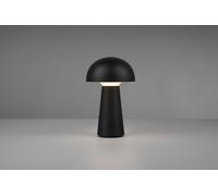 LENNON LAMPADA DA APPOGGIO LED 2W 180lm, 3000K DA ESTERNO FUNGO RICARICABILE USB NERA TOUCH 4 INTENSITA' H. 22CM IP 45 DIMMERABILE