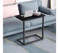 LENNOSIL Tavolino Laterale da Divano, Tavolino a Forma di C, Tavolino Largo a Forma di C per Divano Letto e Divano, Tavolo per Laptop, Lavoro da Casa