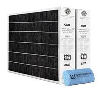 Lennox X6675 20x25x5 Air Filter, Lennox Healthy Climate Carbon Clean Merv 16 Home Furnace Filter for HVAC system 2 Pack with Wholesalehome Cleaning Cloth