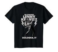 Lenny Kravitz Blue Electric Light Tour 2025 Bologna Maglietta, Bambini, Nero, 8 Anni
