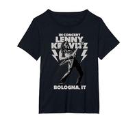 Lenny Kravitz Blue Electric Light Tour 2025 Bologna Maglietta, Donna Plus-Size, Nero, 3X