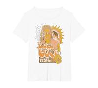 Lenny Kravitz - Here To Love Stylized Illustration 70s Maglietta, Donna Plus-Size, Bianco, 5X