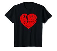 Lenny Kravitz Red Heart Let Love Rule Maglietta, Bambini, Nero, 2 Anni