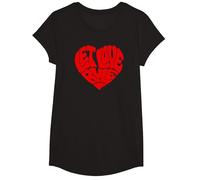 Lenny Kravitz Red Heart Let Love Rule Maglietta, Ragazze, Nero, M