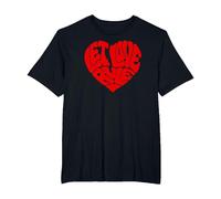 Lenny Kravitz Red Heart Let Love Rule Maglietta, Uomo Taglie Grandi, Nero, 5X Tall