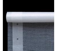 Leno, telone di copertura, bianco, 2 x 5 m, 260 g/m², antistrappo, impermeabile, con occhielli, rinforzato, resistente ai raggi UV, per giardino, edilizia, campeggio, auto e mobili