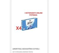LENOR 25 FOGLI PER ASCIUGATRICE PROFUMATI RISVEGLIO PRIMAVERILE 4 confezioni