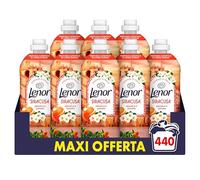 Lenor Ammorbidente Concentrato Essenze d’Italia, 440 Lavaggi (8x55), Siracusa, Note Di Arancia e Zagara, Profumo autentico di lunga durata