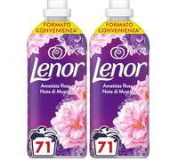 Lenor Ammorbidente Lavatrice Concentrato 71 Lavaggi, Ametista Rosa E Note Di Muschio, Freschezza Che Dura 3 Volte Più A Lungo Con Tecnologia Olii Profumati (Confezione da 2)
