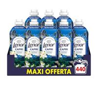 Lenor Ammorbidente Lavatrice Concentrato Essenze d’Italia, 440 Lavaggi (8x55), Capri, Note Di Gardenia e Giacinto, Profumo autentico di lunga durata
