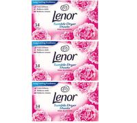 Lenor Fogli Asciugatrice in Tessuto Fiori Rosa, 3 Confezioni da 34 Fogli
