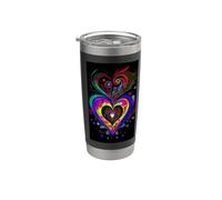 Lenormand Heart Love Oracle Art Design Bicchiere termico in acciaio inox doppia parete