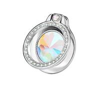 lenoup Supporto ad anello per telefono con strass, supporto per telefono con diamanti artificiali, anello per dito per telefoni e pad (argento)
