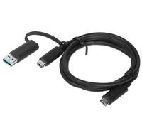 Lenovo 03X7470 cavo USB 1 m USB A/USB C USB C Nero (USB-C Cable W/ Dongle TP - 03X7470, 1 m, USB A/USB C, - USB C, 10000 Mbit/s NEW