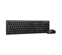 Lenovo 100 tastiera e mouse wireless Combo 2.4G (mouse con sensore ottico, 1600 dpi, ricevitore nano USB, compatibile con Windows) Spagnolo QWERTY - Nero