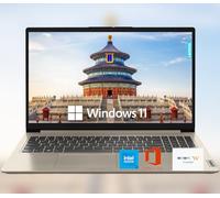 Lenovo 15,6" HD IdeaPad Rivestimento Antiriflesso + 1 Anno Microsoft 365, 12GB RAM, 384GB SSD, Windows 11 Home, Fino a 9,5 ore di durata della batteria, Processore Intel, WiFi 6, HDMI, USB-C, lettore