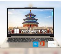 Lenovo 15,6" HD IdeaPad rivestimento antiriflesso + 1 anno Microsoft 365, 20 GB RAM, 384 GB SSD, Windows 11 Pro, fino a 9,5 ore di durata della batteria, processore Intel, WiFi 6, HDMI, USB-C, lettore