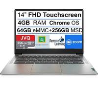 Lenovo 2022 Chromebook 3 14 '' FHD IPS Touchscreen, MediaTek MT8183 CPU 8-Core (fino a 2,0 GHz), 320 GB di spazio (64 GB eMMC + 256 GB MSD), 4 GB di RAM, USB Type-C, Chrome OS+JVQ MP, grigio artico,