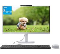Lenovo 24 All-in-One Desktop Computer per Home Office, Processore Intel 8-Core i3-N305, 8GB RAM, 512GB PCIe SSD, 23.8" FHD AIO, Lifetime Office 365 per Web, WiFi 6, Bluetooth 5.2, Avorio, Windows 11